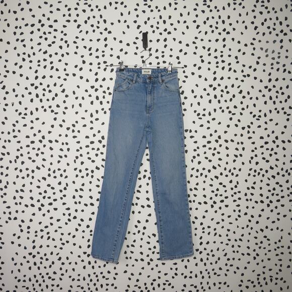 Rolla's Brad Blue Light Wash Original High Rise Straight Leg Jeans - Picture 3 of 12